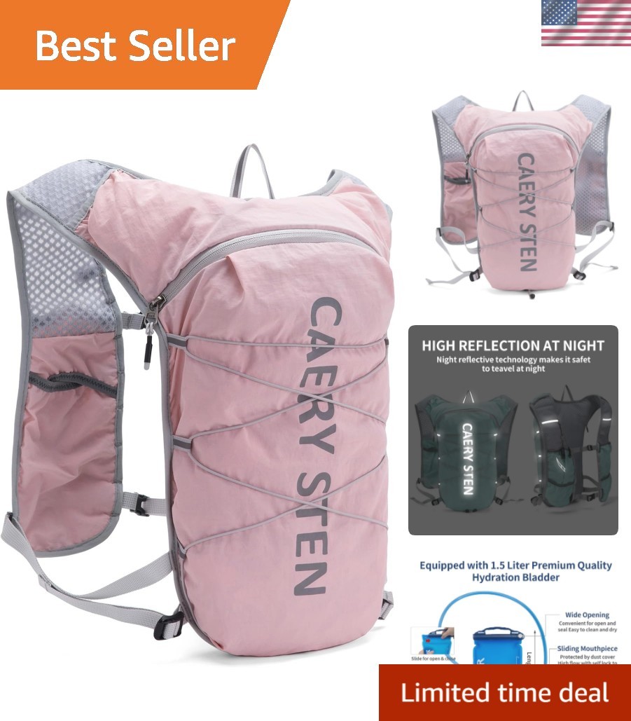 Hydration Pack Running Vest with 1.5L Water Bag - Lightweight Marathon Hiking...