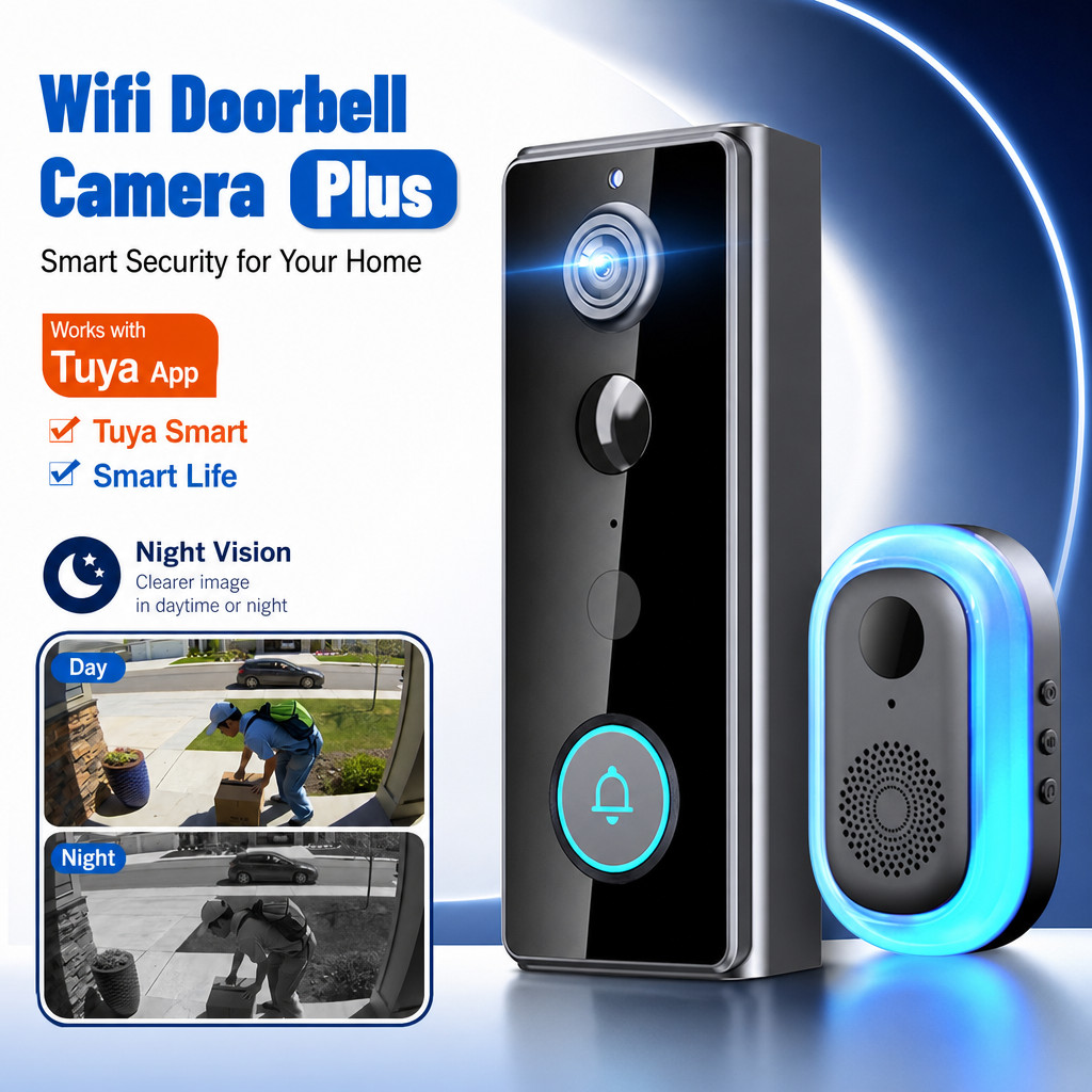 Smart Doorbell Wireless WiFi Intercom Video Camera Door Ring Bell Chime Security
