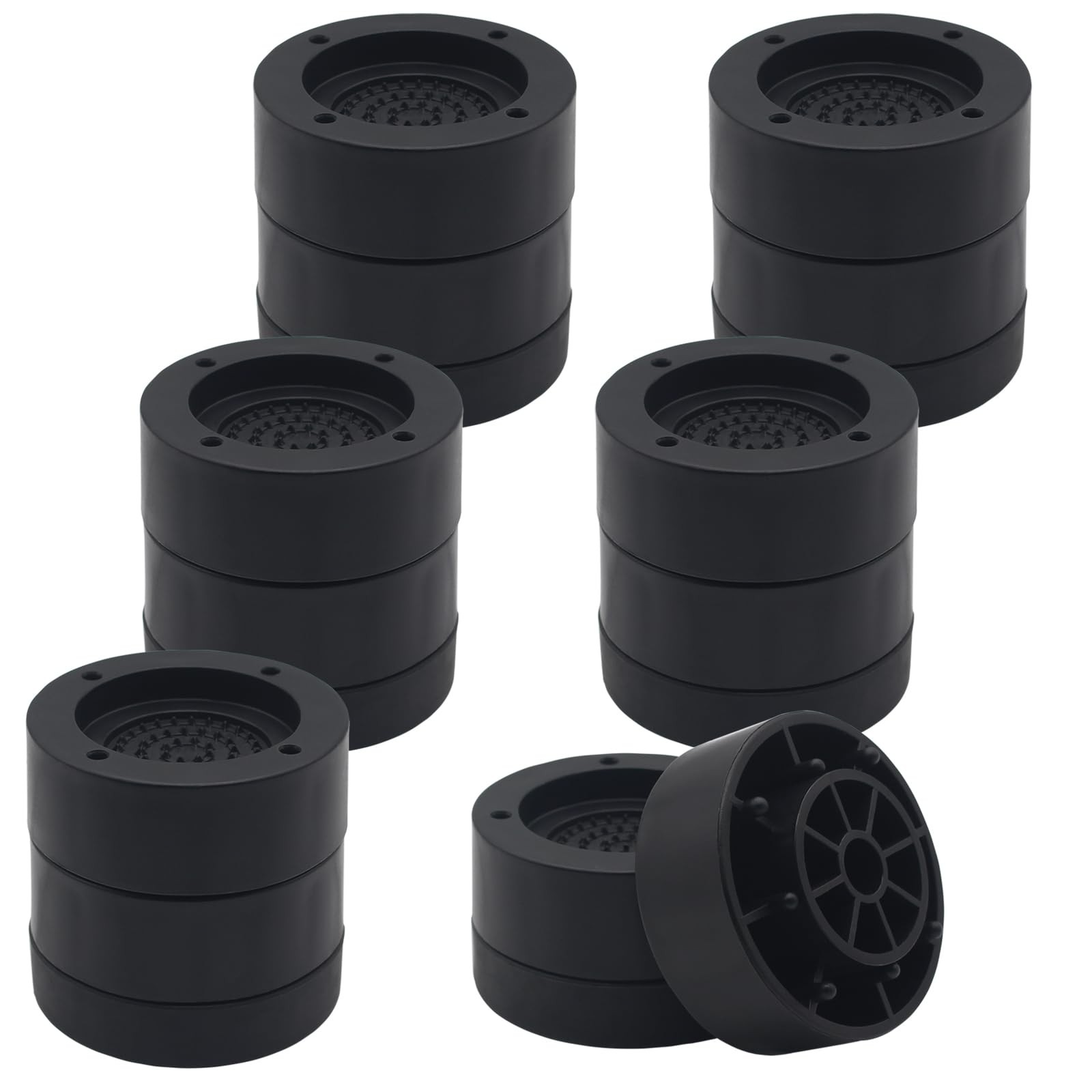 Furniture Risers Black Bed Risers 2 inch (Set of 6), Heavy Duty Bed Lifts Ris...