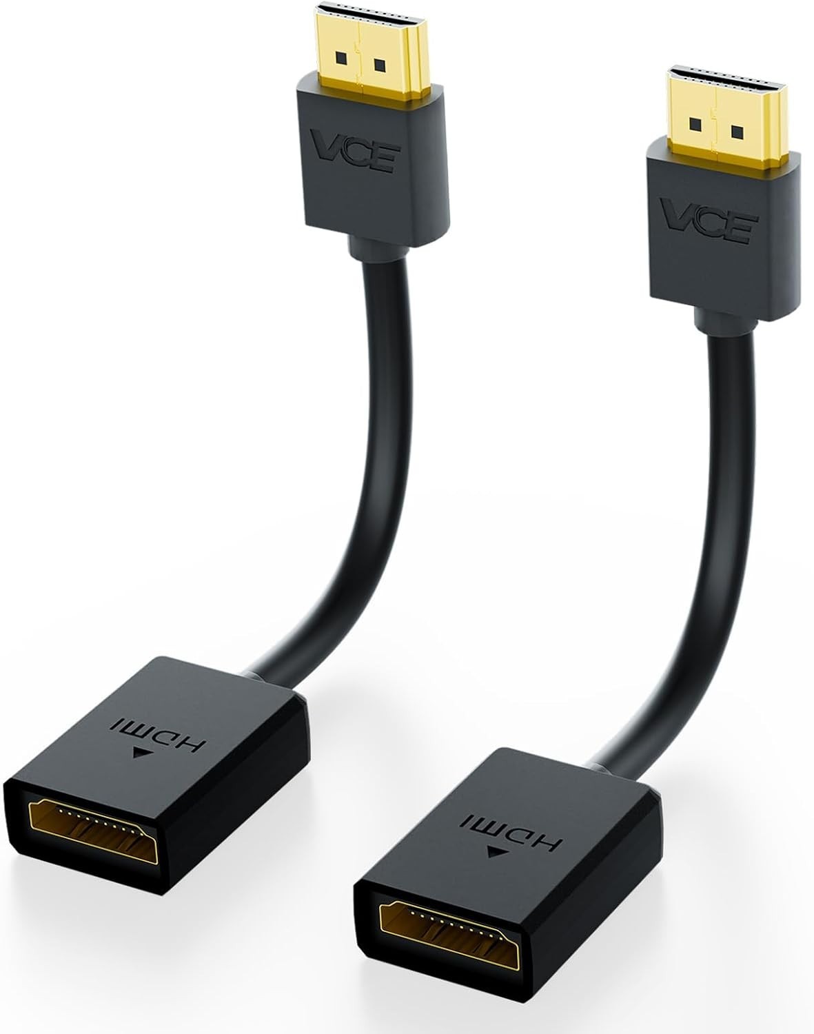 1 or2 Pack HDMI Male to Female High Speed Extension Cable Chrome Cast Roku Stick