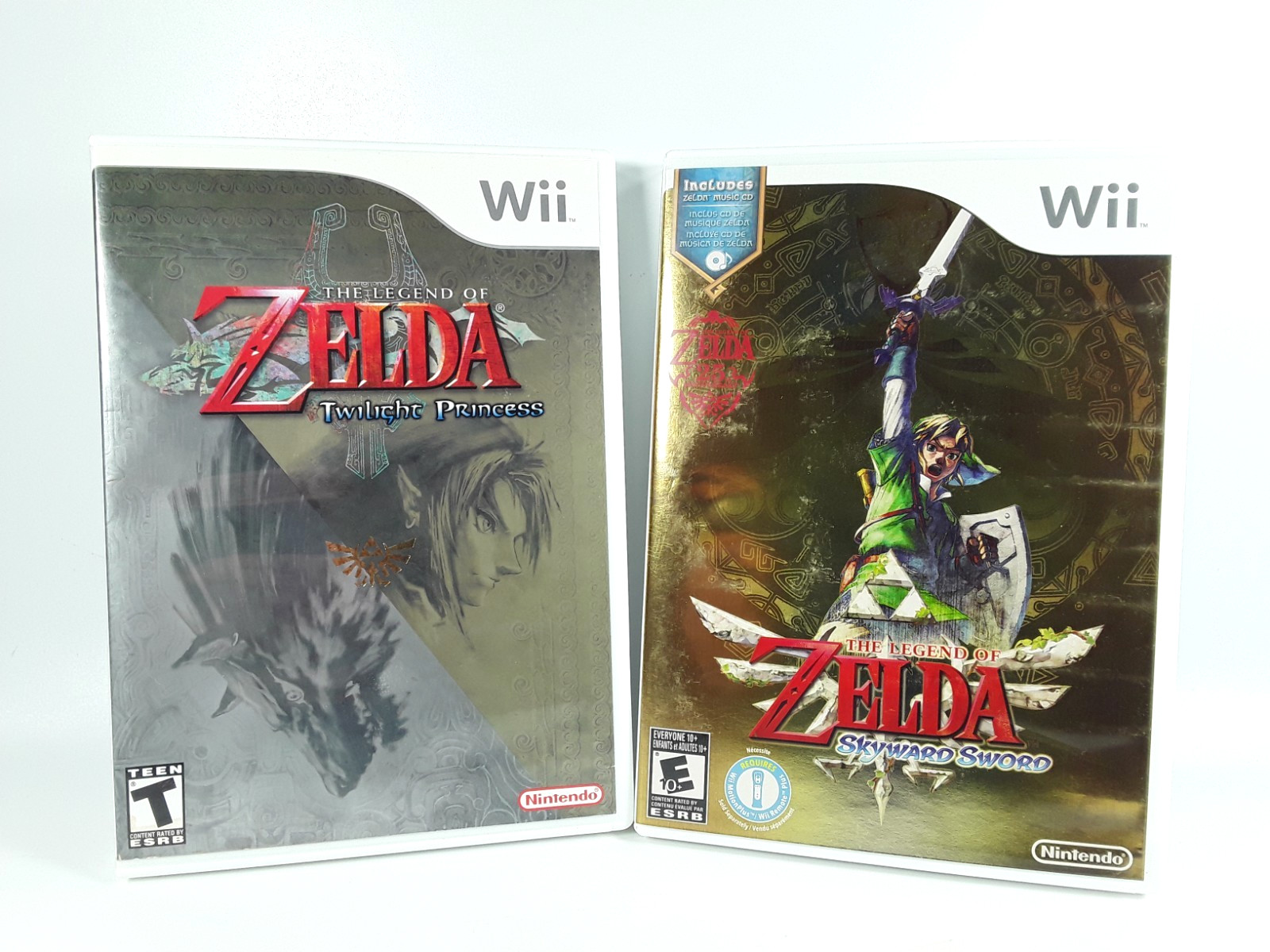 Case & Manual Only - The Legend of Zelda Skyward Sword & Twilight Princess Wii