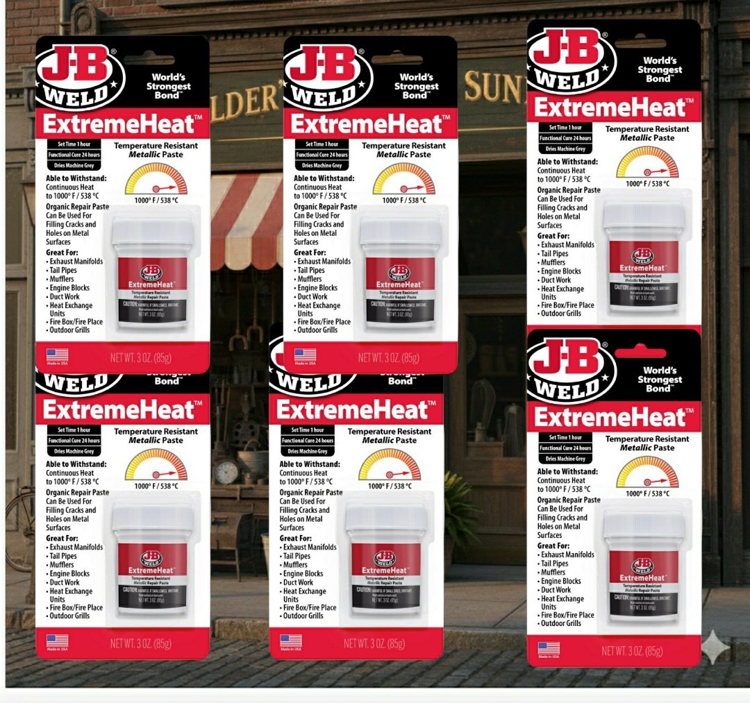 6 PK J-B Weld 37901 ExtremeHeat High Temperature Resistant Metallic Paste - 3 oz