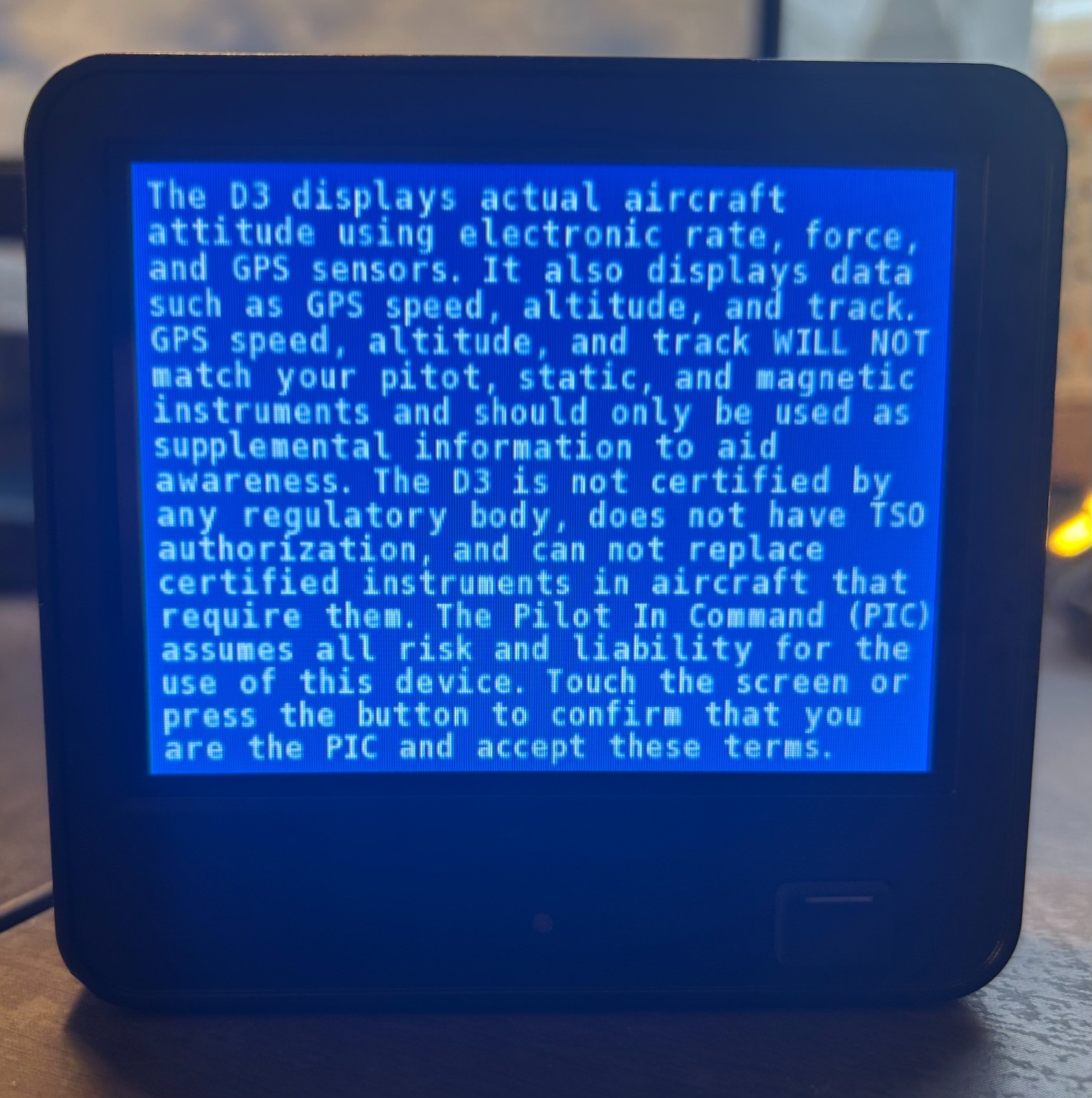 Dynon Avionics D3 Pocket Panel Portable EFIS