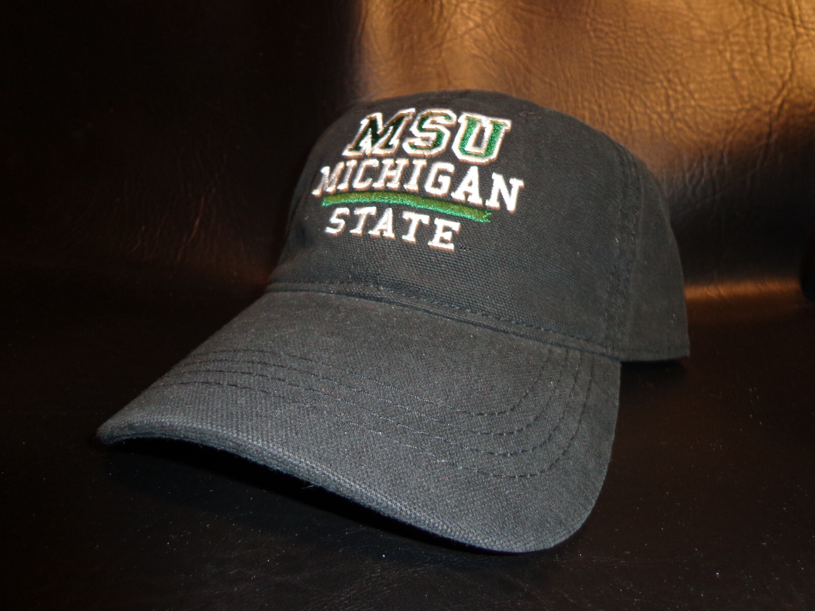 New - MSU -  Michigan State University - Golf Hat - Mid-Fit - Black