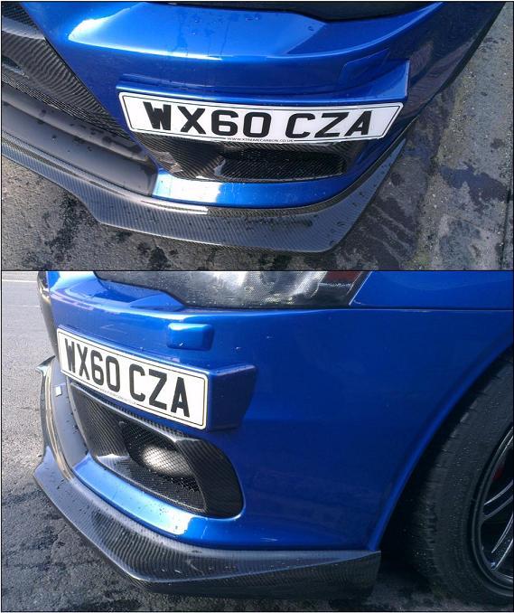 Shorter length Number Plate Holder Bracket FOR Mitsubishi Evolution Evo 10 EVO X