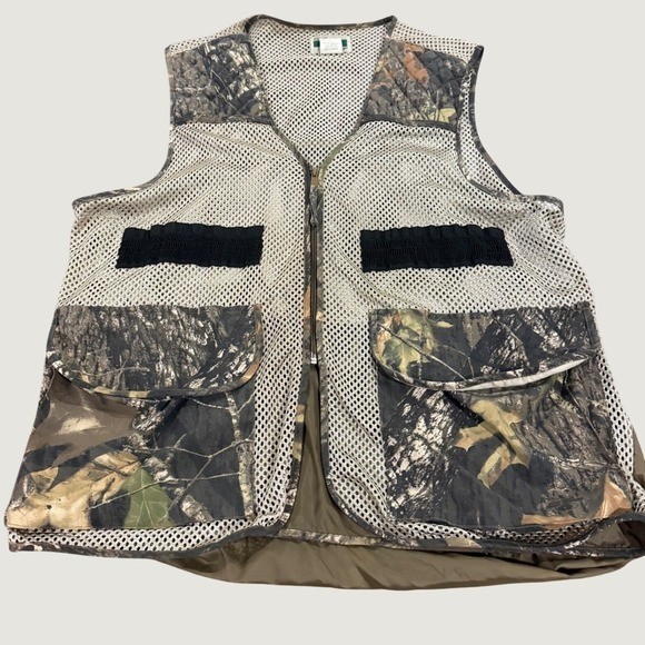 Game Hunter Mens Mesh Camo Hunting Vest Shell Loops Style 583MMO Green XXXL 52