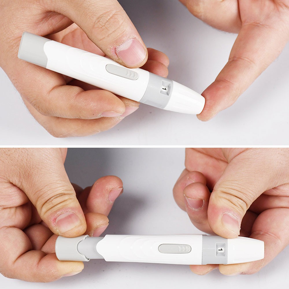 Blood Sampling Test Pen Lancing Device Diabetics Blood Collect Adjustable Depth