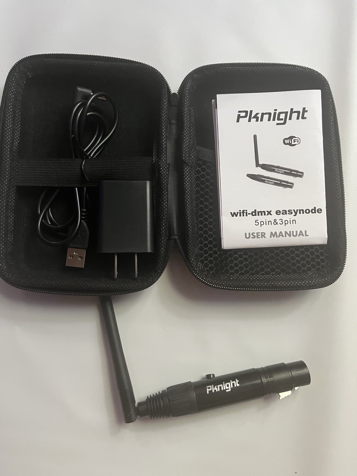 Pknight 2.4G Wireless WiFi DMX Easynode Plus 3 Pin Mini DMX Controller