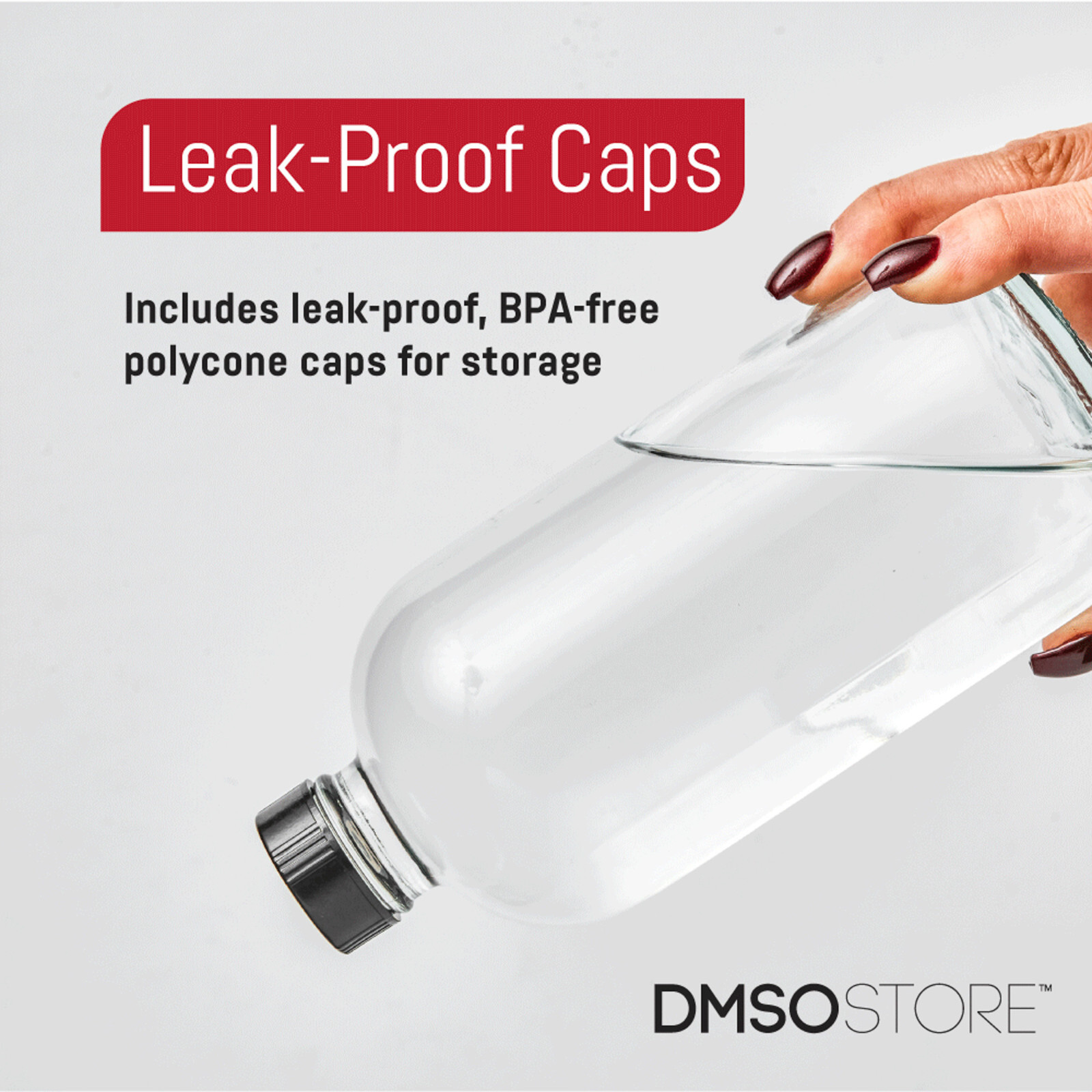 DMSOSTORE 8 oz. Glass Spray Bottles 2 Pack w/ White Trigger Sprayer, Adjustable