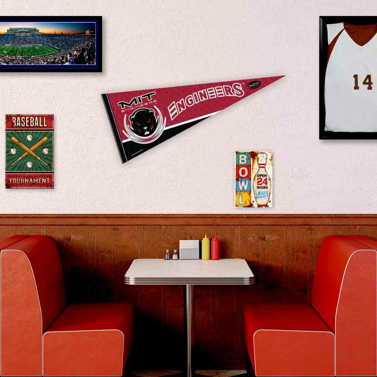 MIT Engineers Full Size 12 in X 30 in College NCAA Pennant
