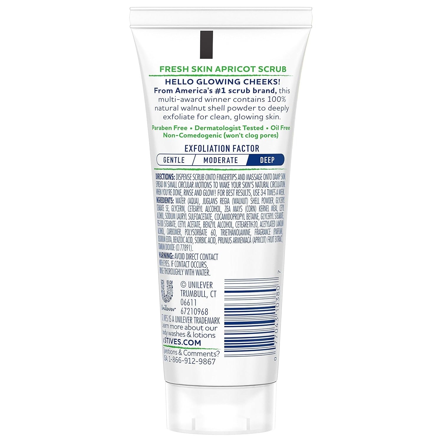 Fresh Skin Apricot Facial Scrub, 1 oz – Dermatologist Tested Natural Exfoliant