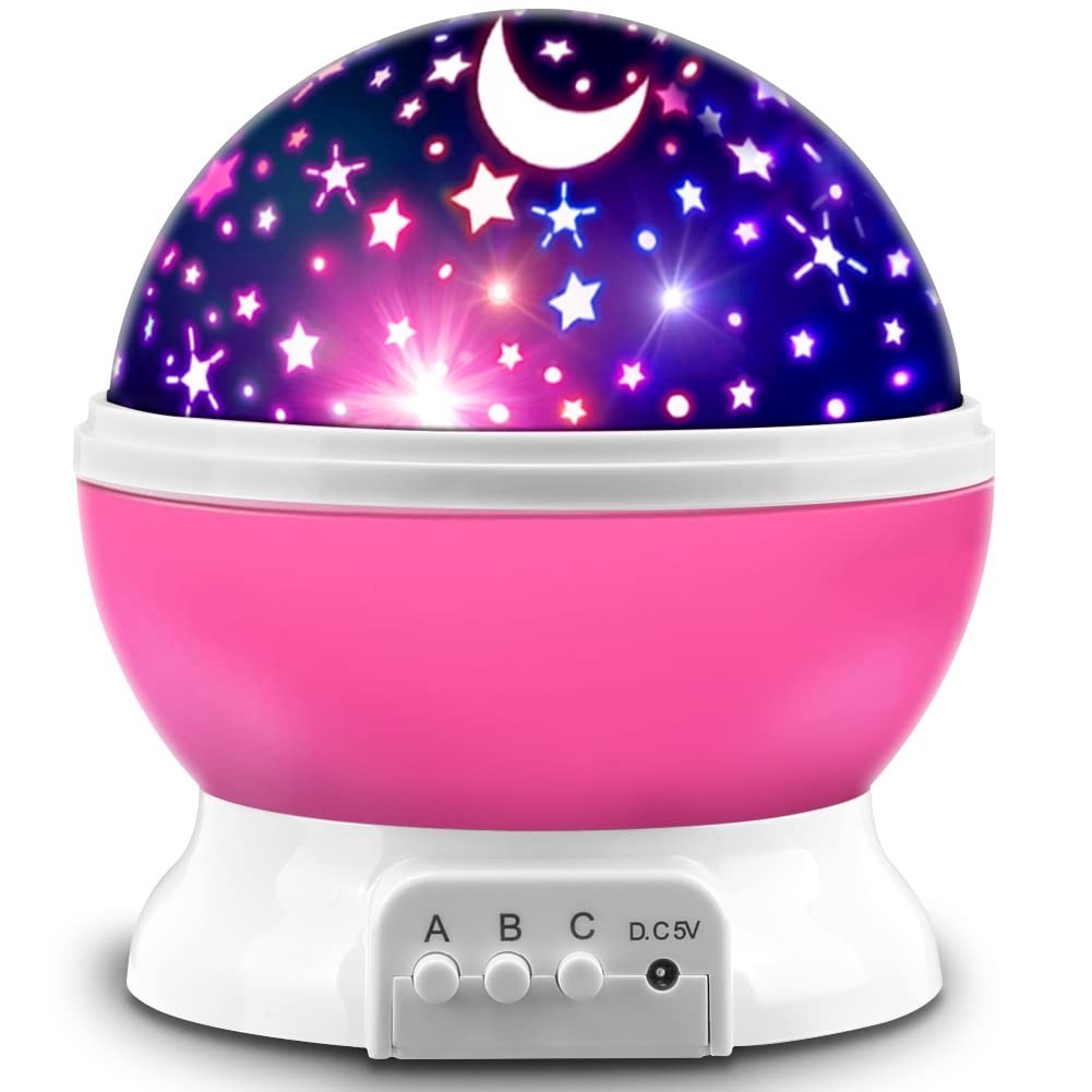 Kids Star Projector Night Light – Rotating Star & Moon Lamp for room Decor Gifts