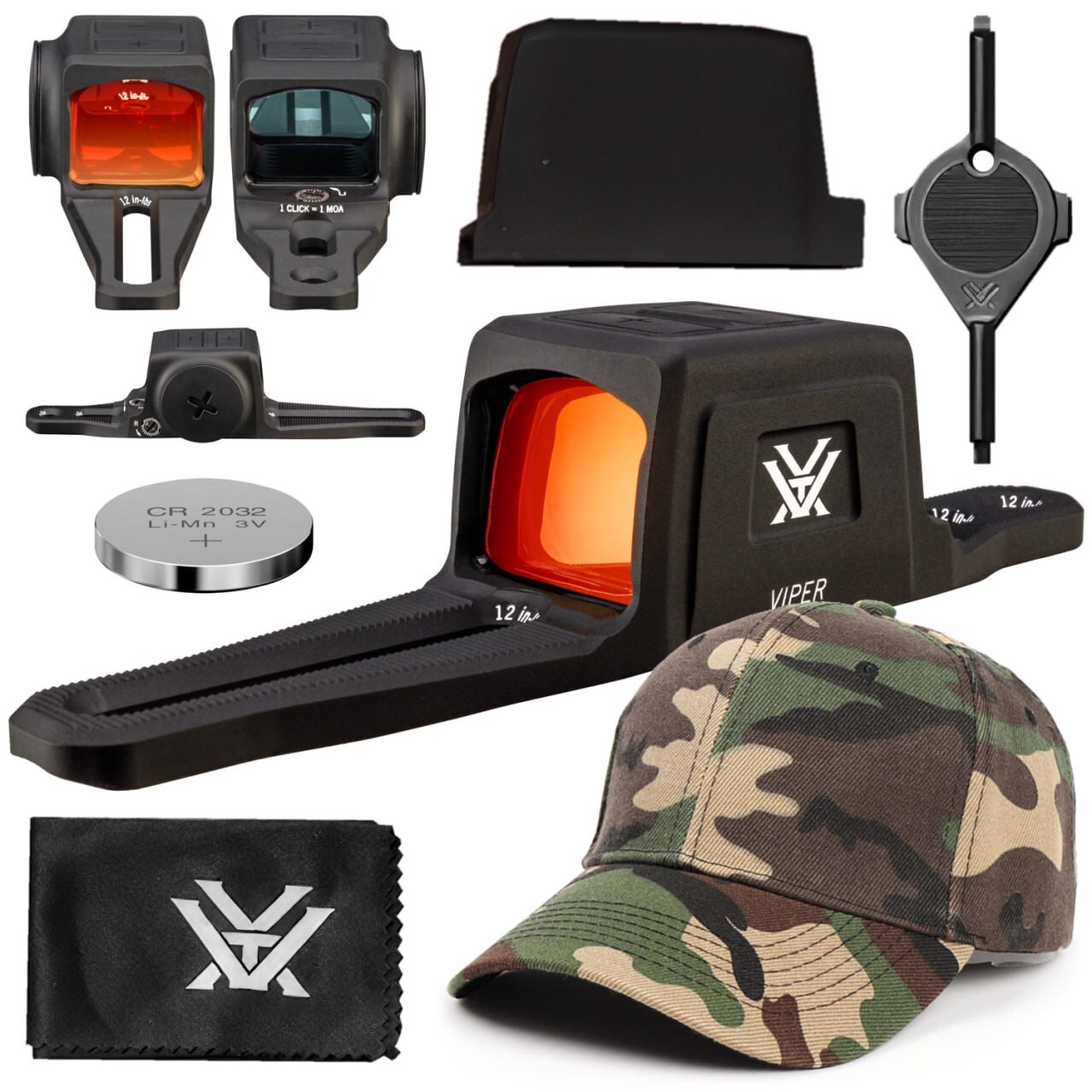 Vortex Optics Viper SG Enclosed Micro Red Dot Sights, 3 MOA Red Dot w/Free CFHat