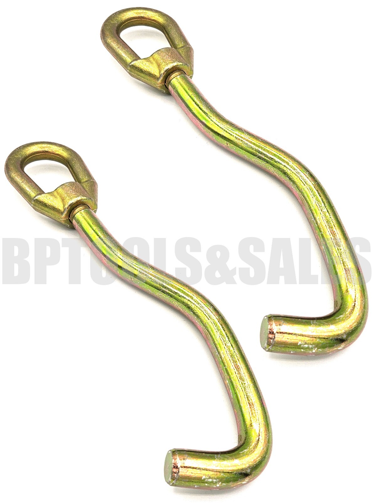 (2) J-Style Round Nose Sheet Metal Hook Auto Body Repair Pulling Clamp Frame