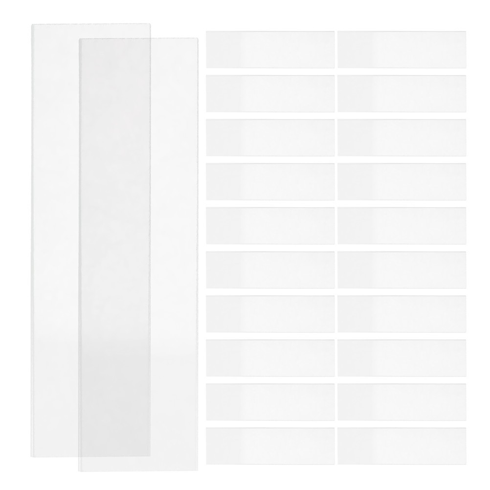 50 Pcs Microscope Specimen Slides Blank Glass for Microscopes Accessories