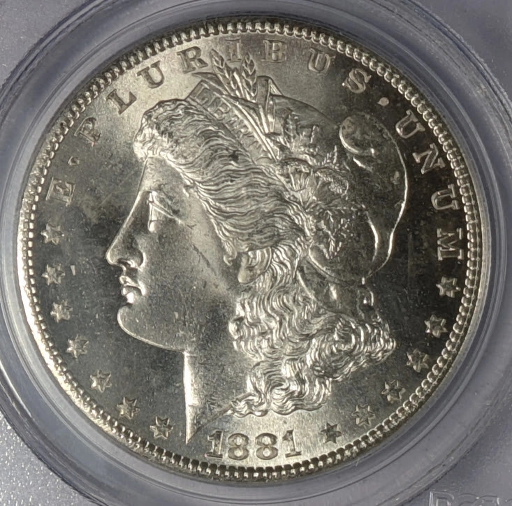 1881 S Morgan Silver Dollar PCGS MS-65