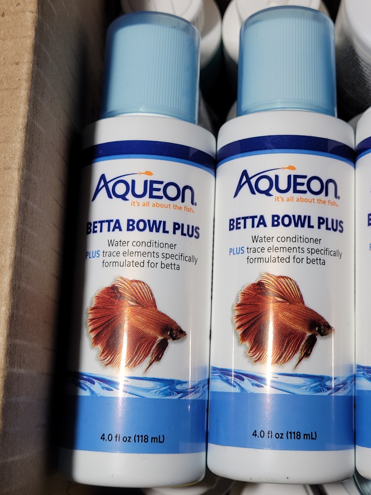 Aqueon Betta Bowl Plus Water Conditioner 4oz Bottles (2 Pack) Exp: Mar 13, 2026