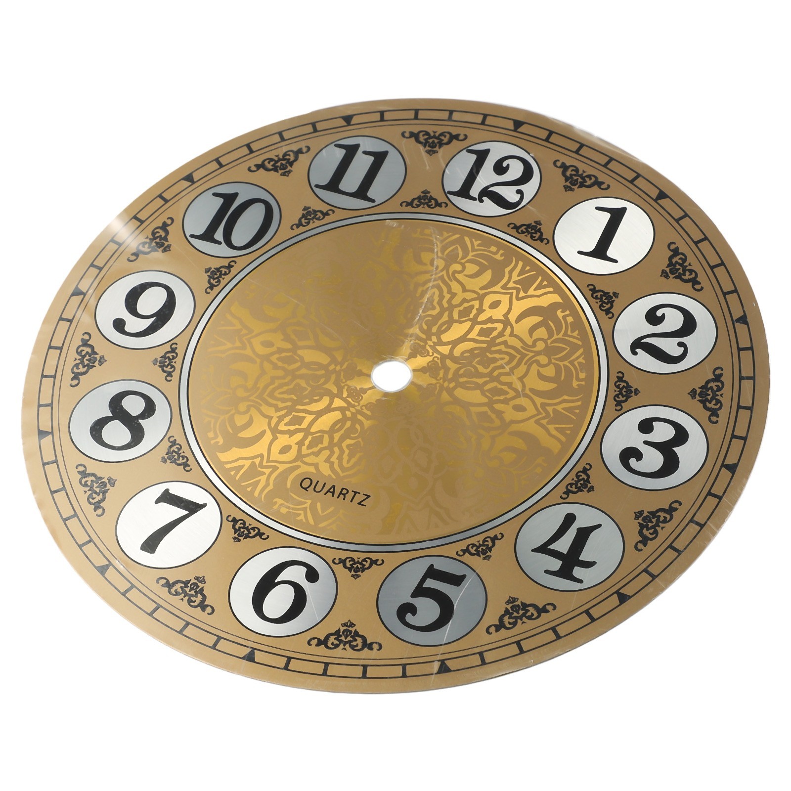 Aluminium Wall Clock Face for DIY Projects Featuring Clear Arabic Numerals