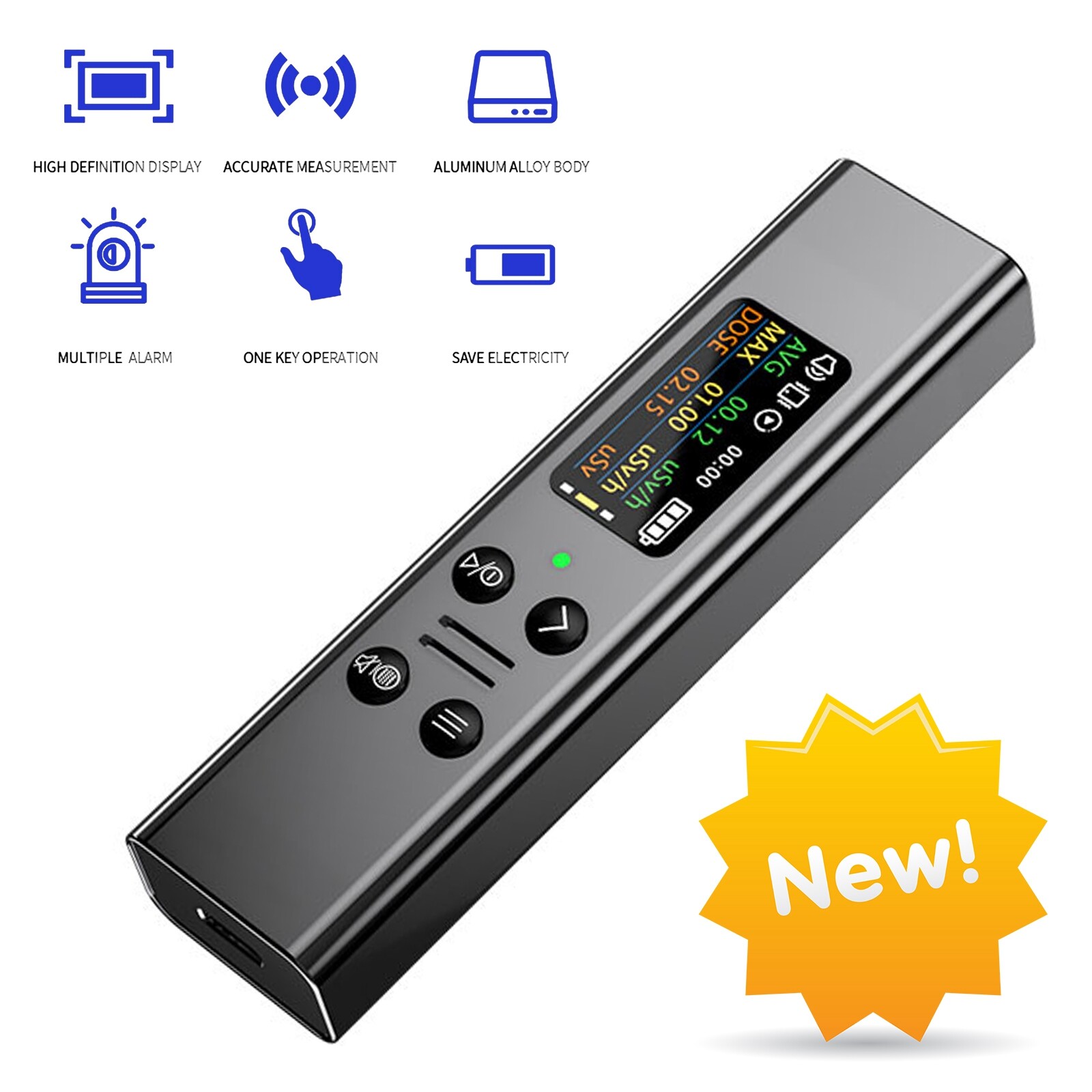 Potable Nuclear Radiation Detector Geiger Counter Dosimeter β/γ/X-Ray Tester