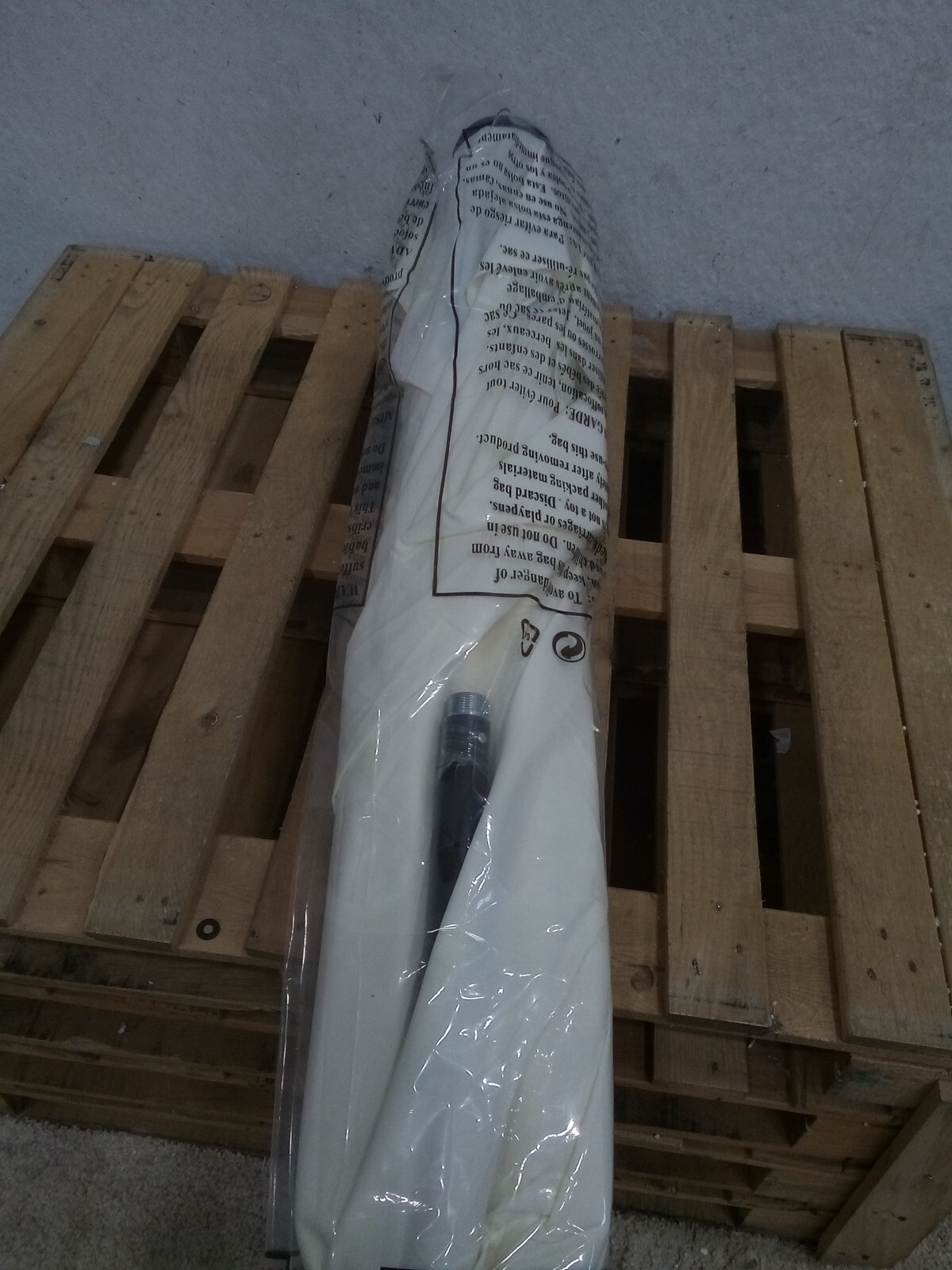 Safavieh 6.5 X 10 Ft Rect Crank Umbrella, Reduced Price 2172721159 PAT8310E