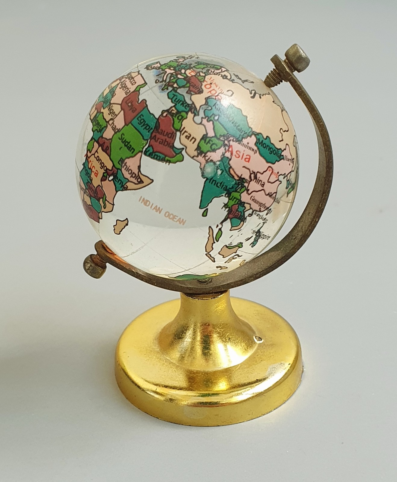 Mini World Globe Desk Souvenir Ornament Educational Travel Decor