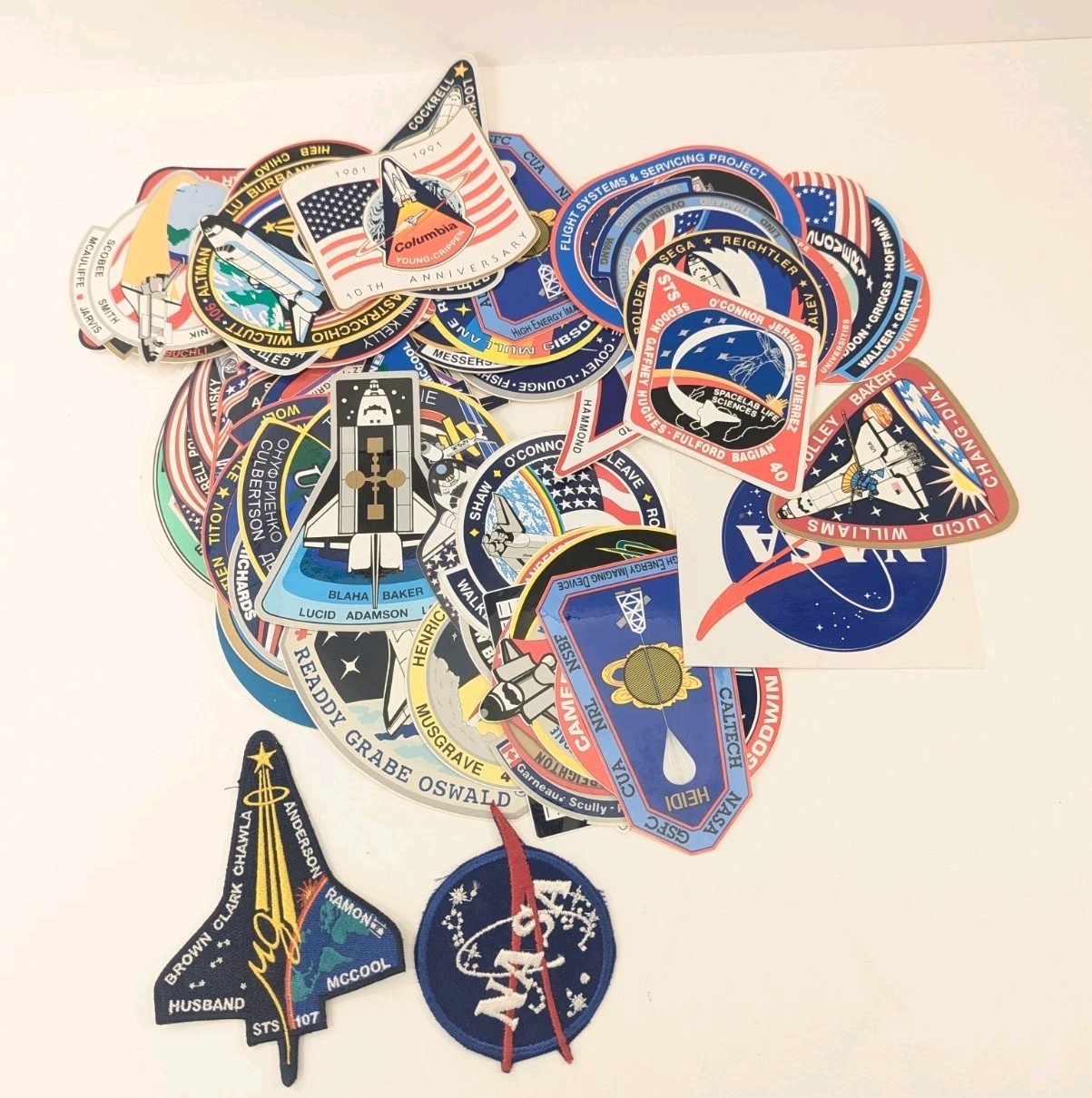 60+ NASA Sticker Lot 111 IML STS-103 + Patches Space Travel Program Shuttle