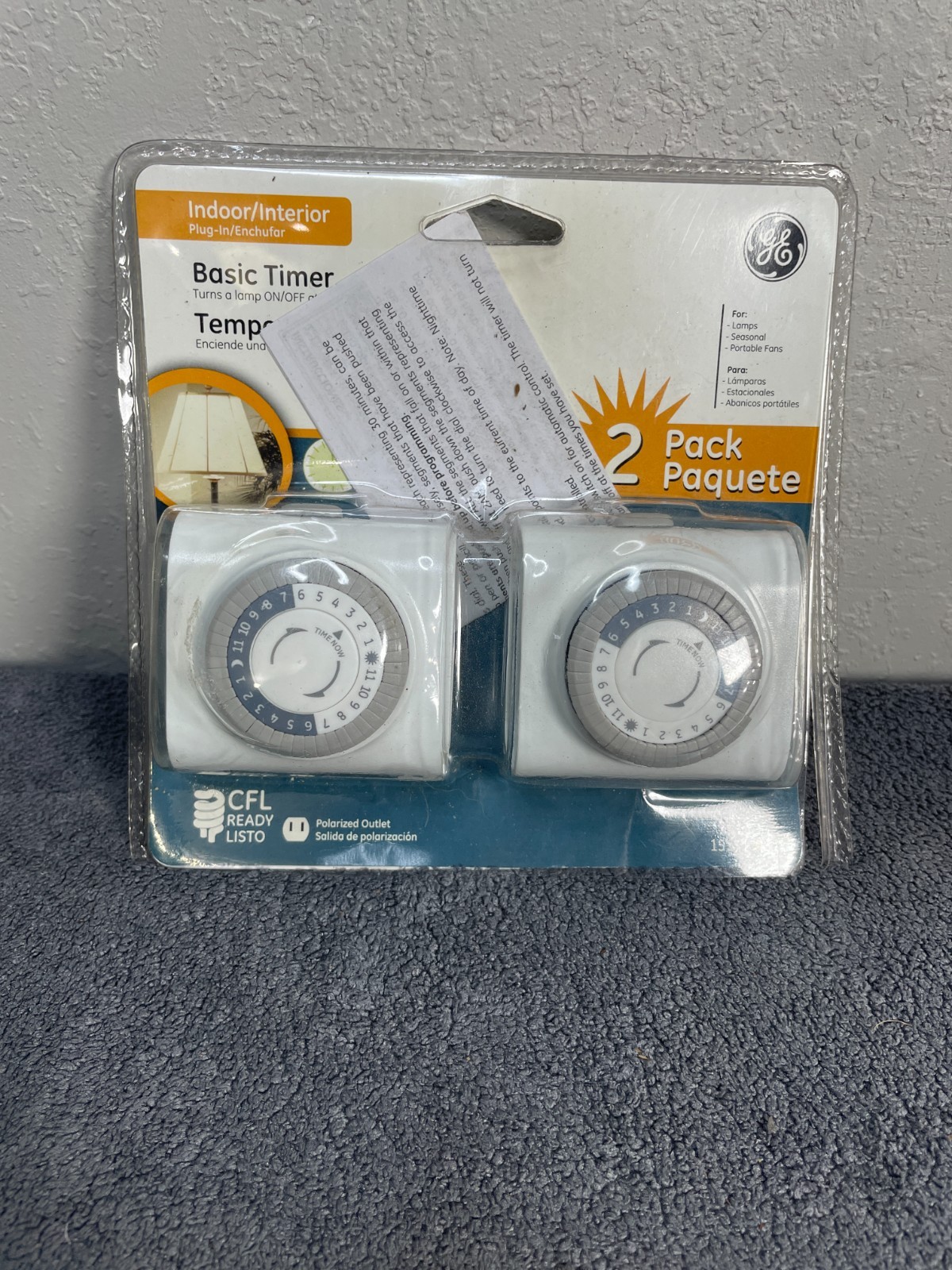 GE Indoor Plug In Basic Timer 2 In Pack CFL Ready 24 Hr Programmable 15131