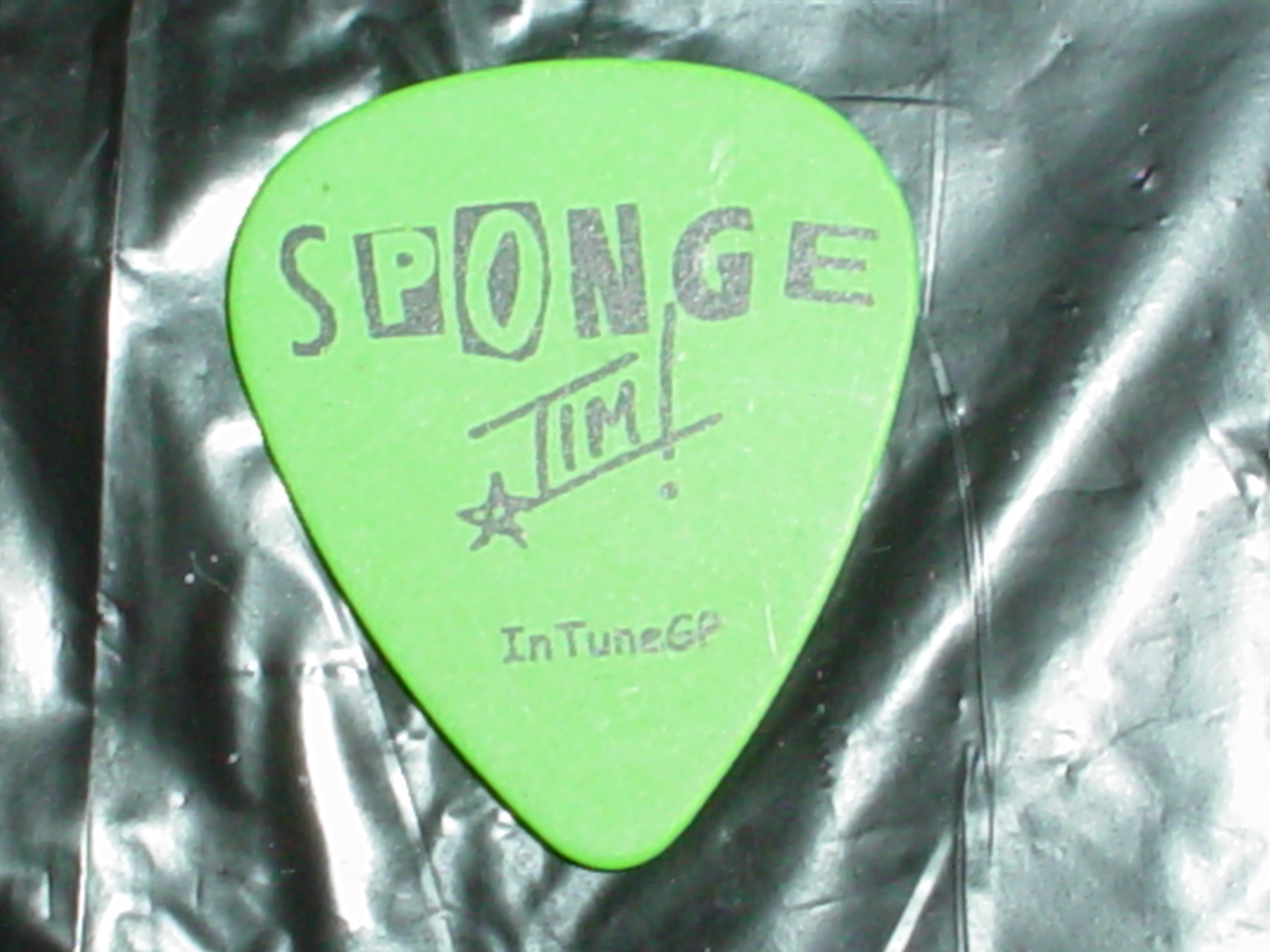 Sponge Logo & Tim Signature 200? Concert RaRe Tour GUITAR PICK Plowed Molly Band