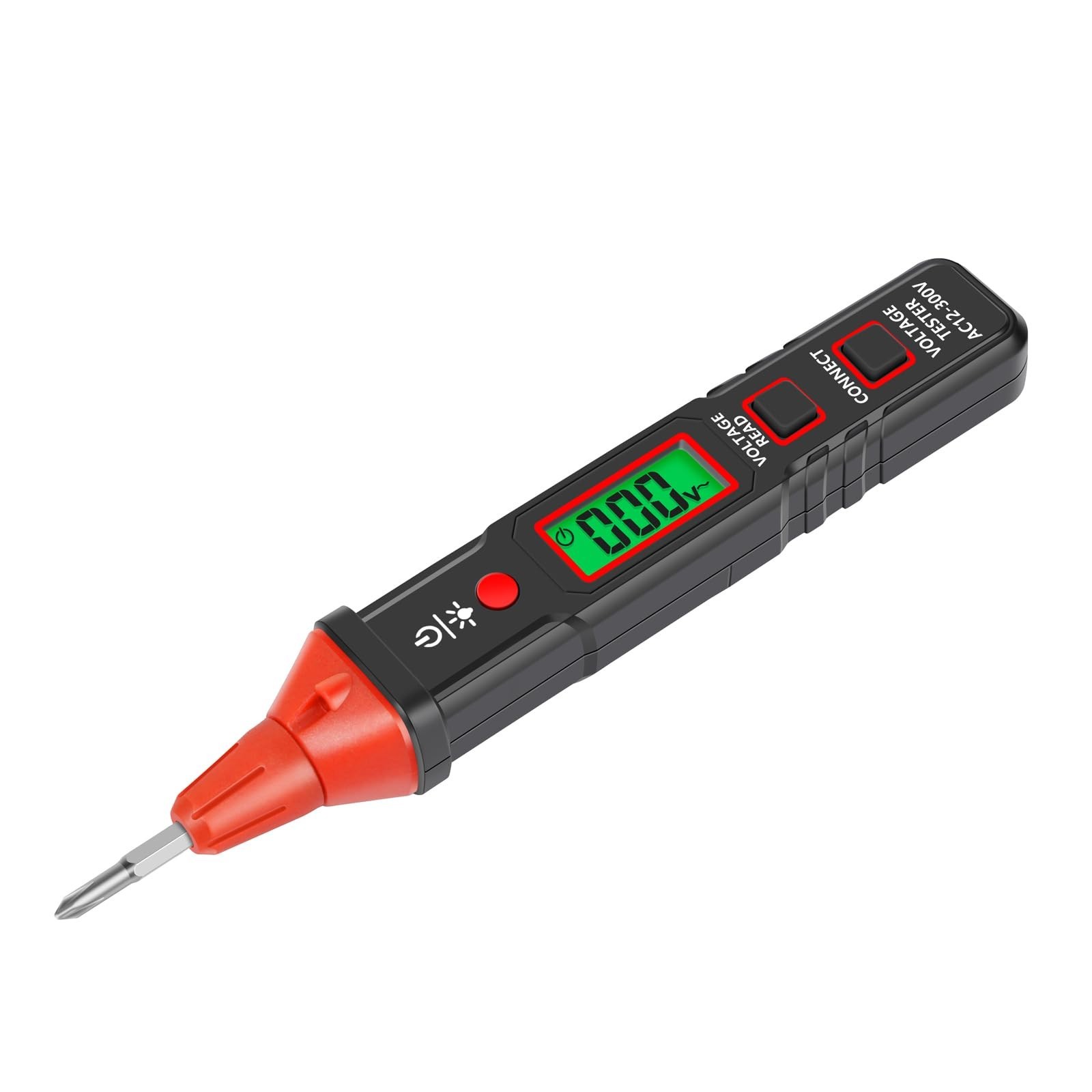 WGGE Digital AC Voltage Tester Screwdriver – LCD Display, High/Low Voltage