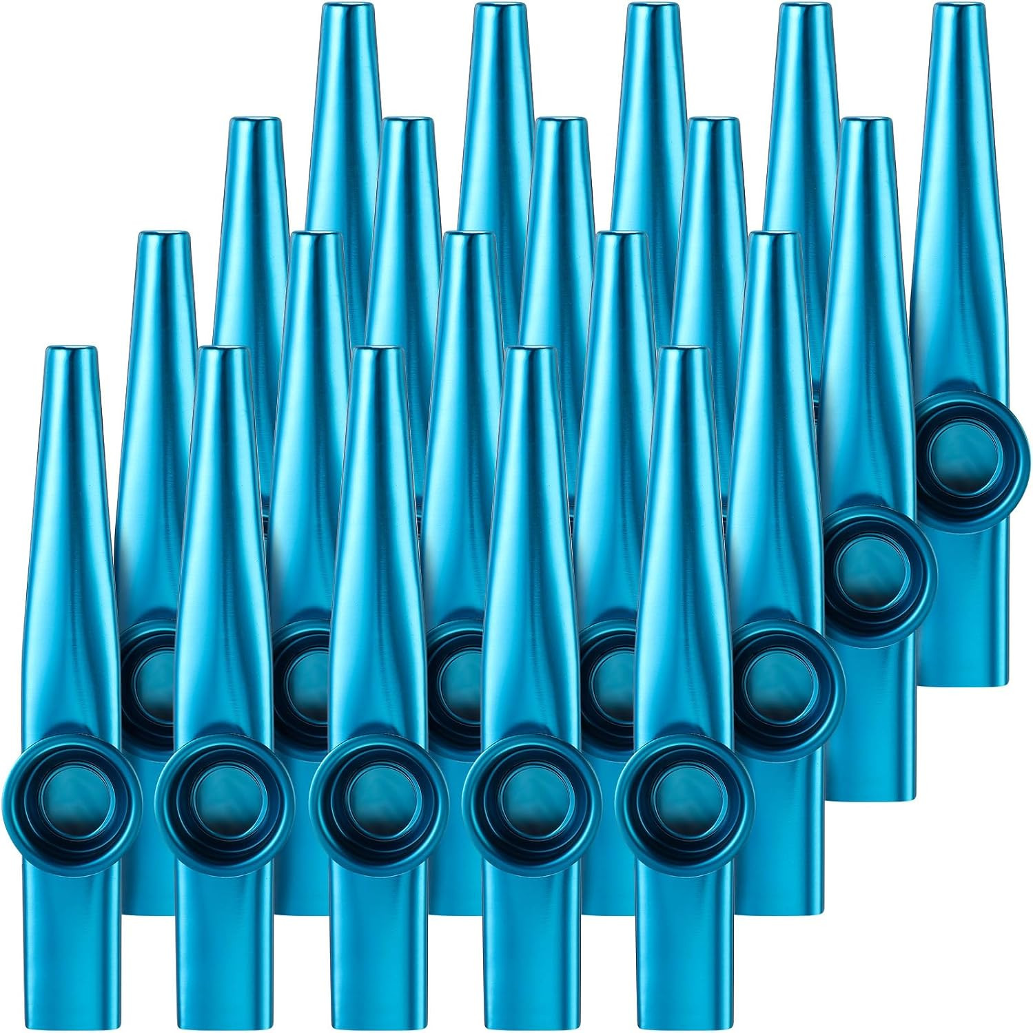 20 Pcs Metal Kazoos Bulk Musical Instrument for Adult Gift,Blue | Metal, Kazoos