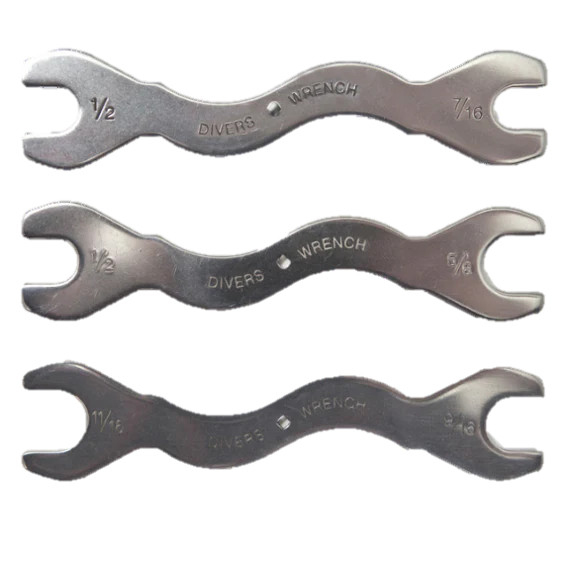 XS Scuba Wrench Set – 3-Piece Stainless Steel Regulator Hose Wrench Kit