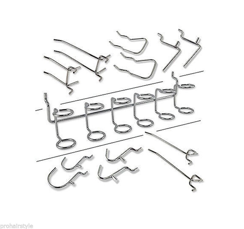 100 PC PEG BOARD TOOL HOOK ORGANIZER HANGER ASSORTMENT