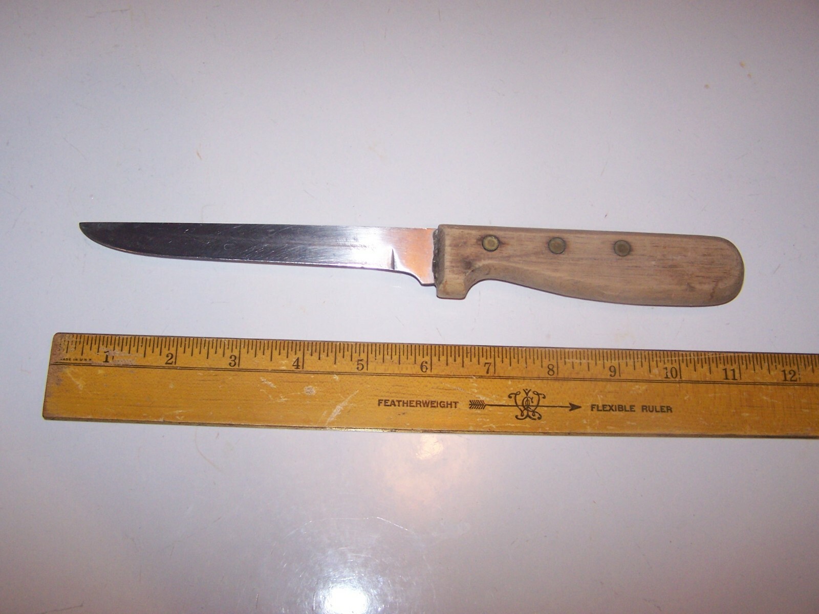 Wood Handled Knife marked STAINLESS TAIWAN - Estate Find - Lot B