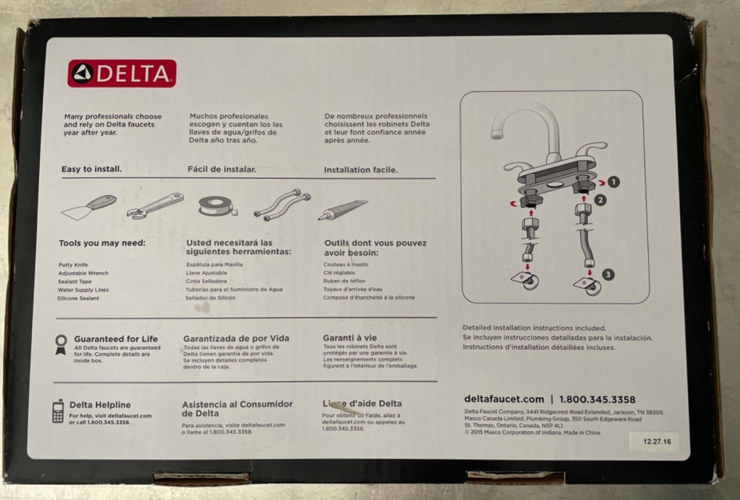 Delta Lorain Chrome Kitchen Faucet 28716LF
