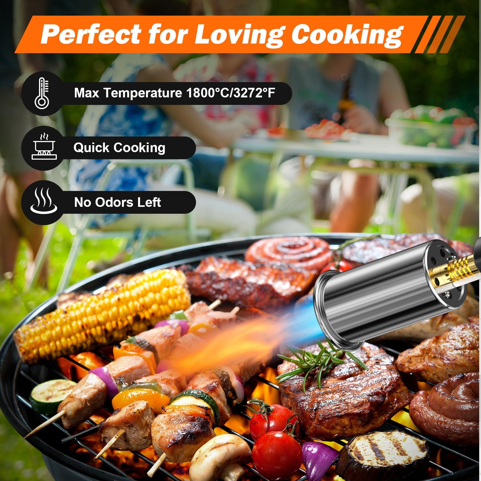 Propane Torch for Grill and Searing Adjustable Flame Control Kitchen Tool