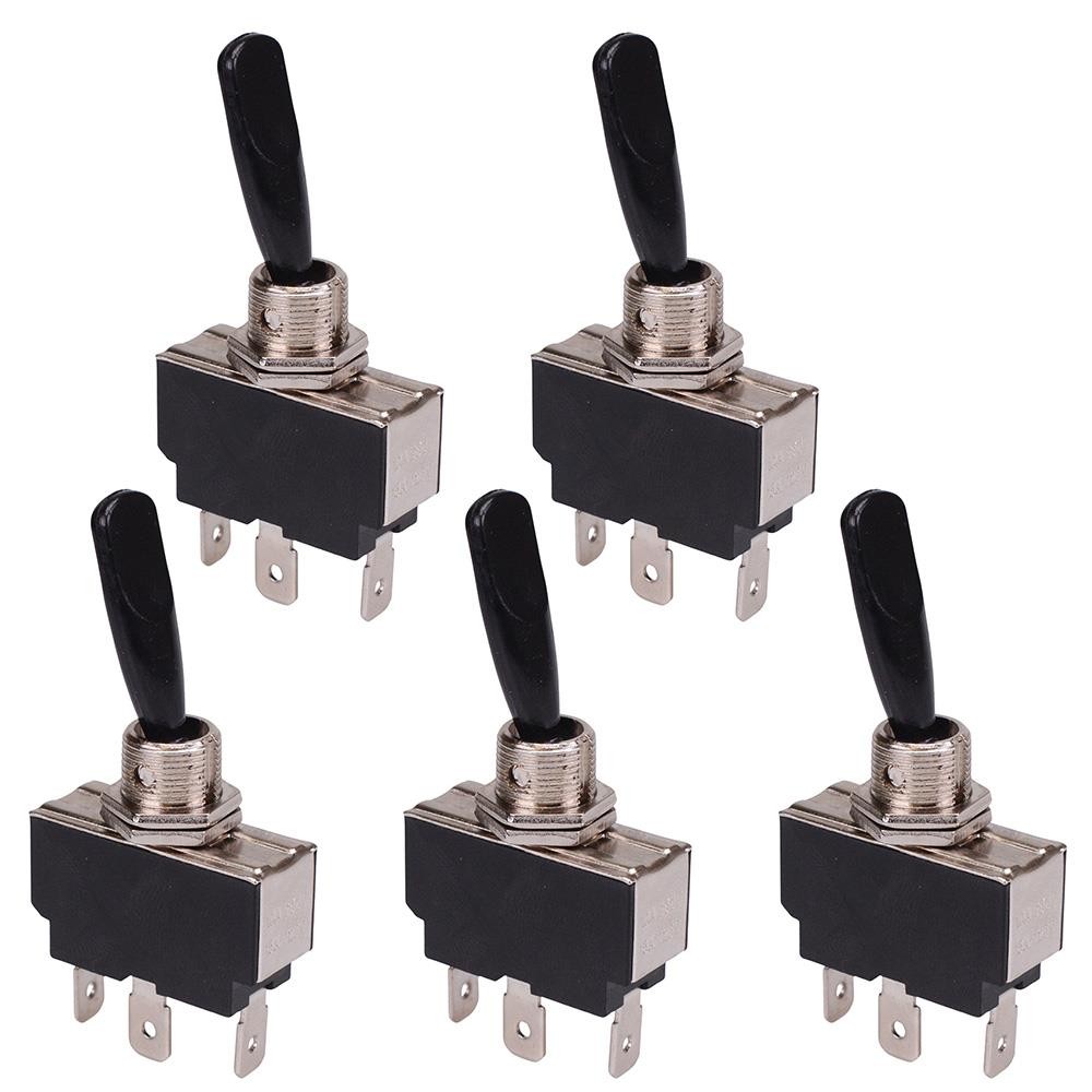 5 x On-On Blade Paddle 12mm Toggle Switch SPDT 10A 250VAC