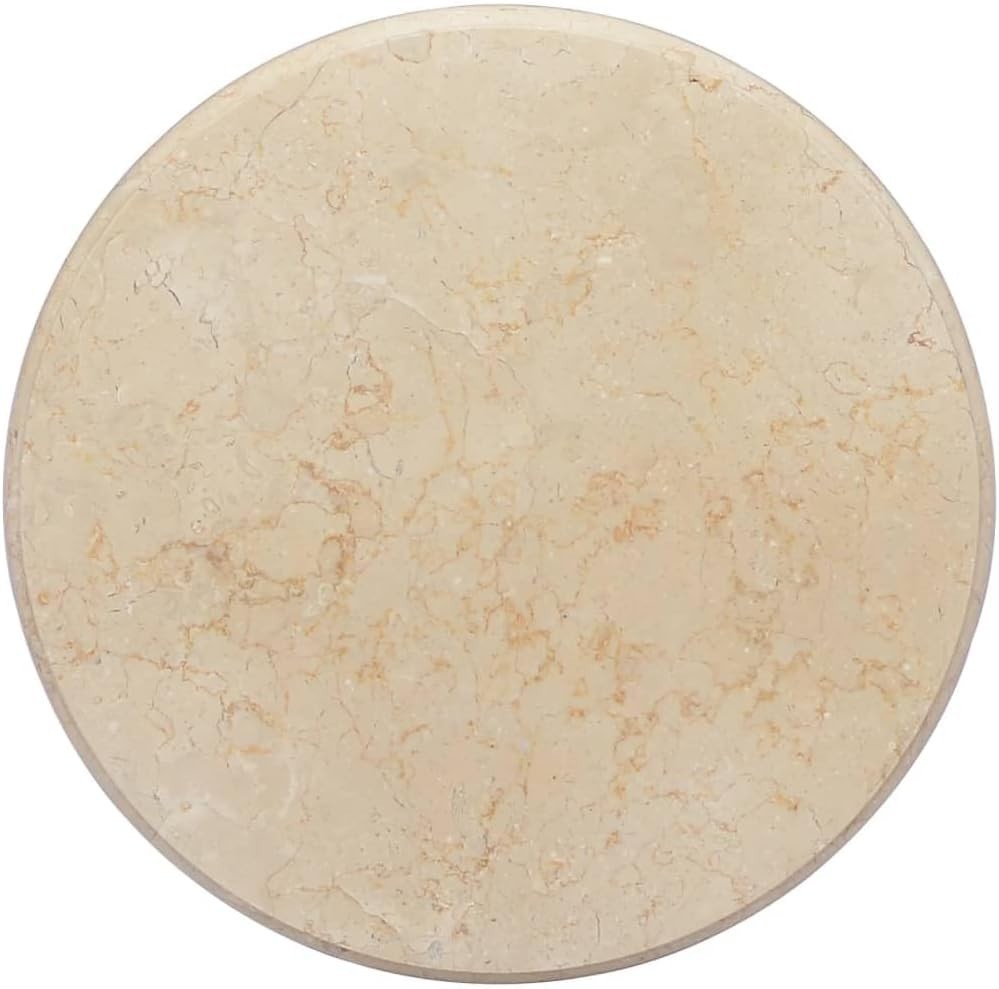 Marble Table Top - Round Cream Colored Replacement for Dining and Coffee Tables,