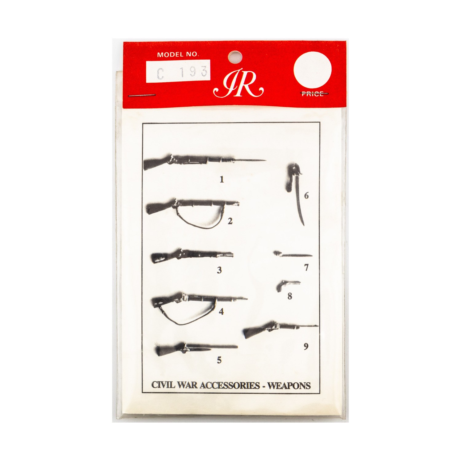 Imrie/Risley Historical Mini 54mm Civil War Accessories - Weapons Pack New