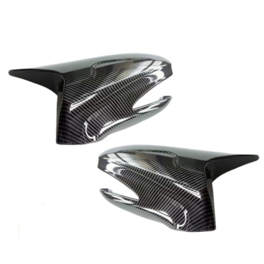 Carbon Fiber Black Rearview Mirror Cover Caps For 2006-12 Lexus IS IS250 IS350