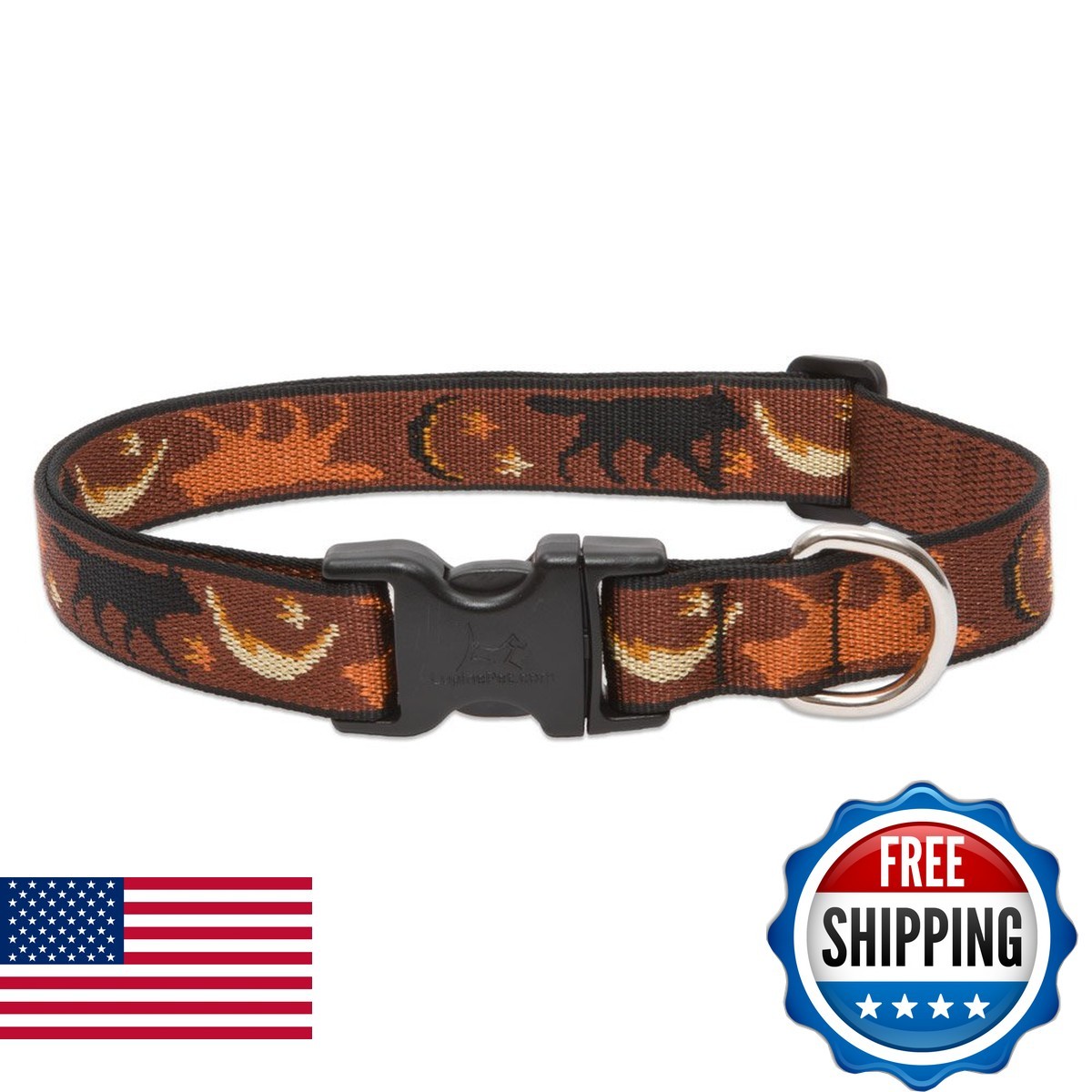 LupinePet Originals 1" Shadow Hunter 25-31" Adjustable Collar Extra Large Dogs