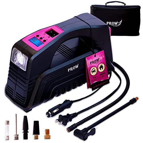 Electric Air Compressor Tire Inflator AC/DC Portable for Car – DC 12V, Home –