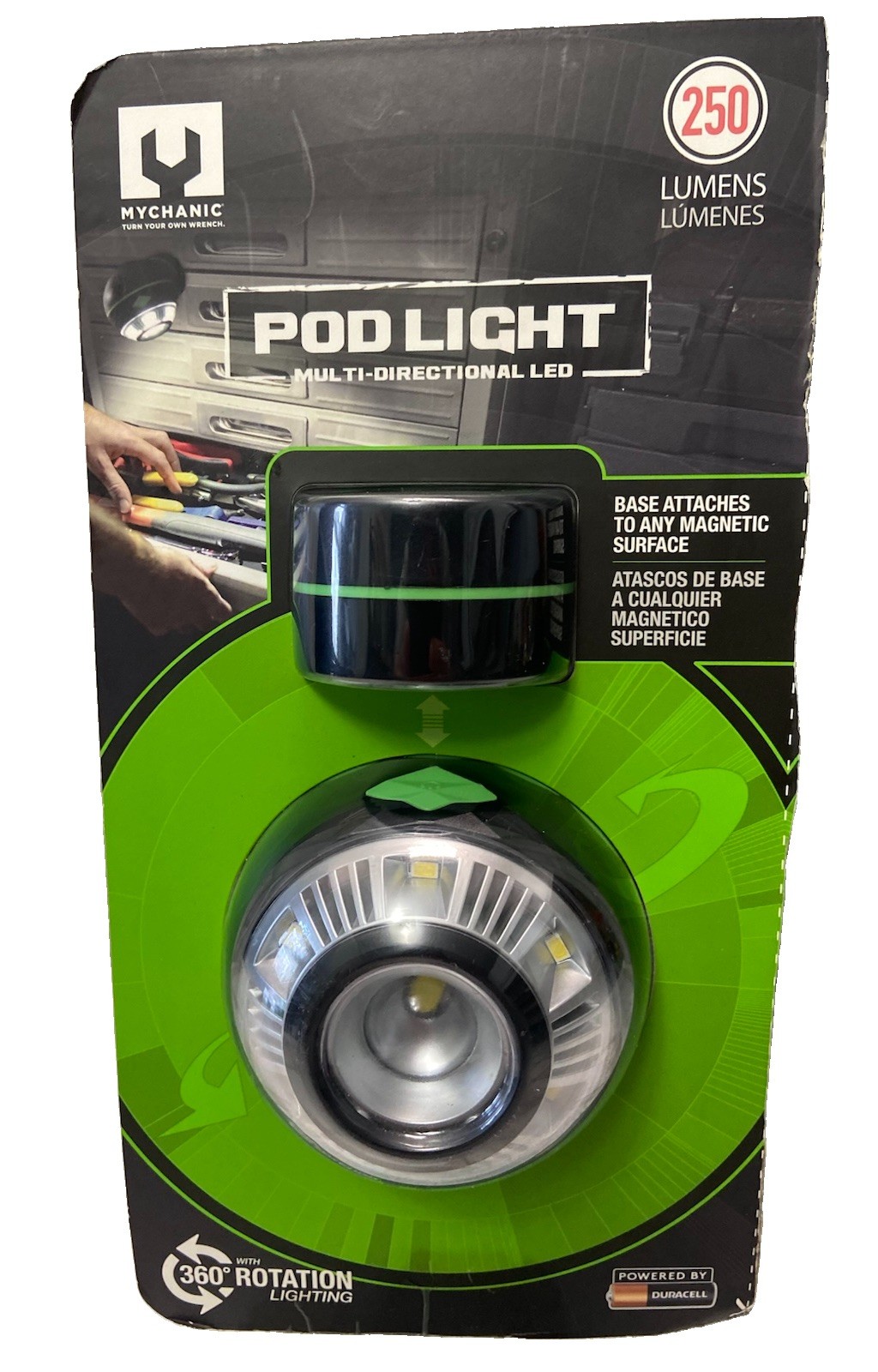 1 Pk LED Magnetic Pod Flashlights | Utility Compact Multi-Directional 250 Lumen