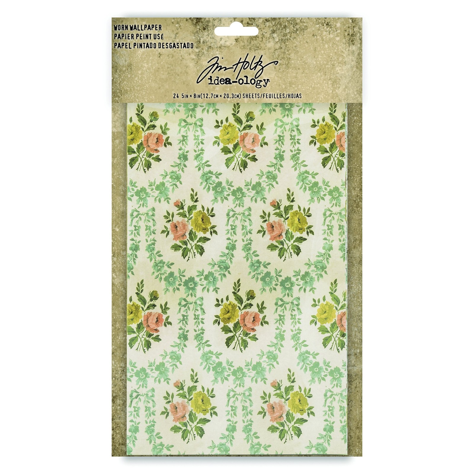 Idea-Ology Worn Wallpaper 5"X8" 24/Pkg 5" x 8"