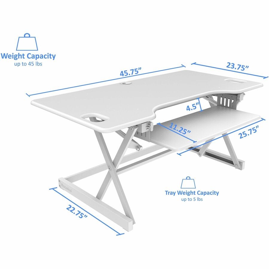 Rocelco Sit/Stand Desk Riser (rdadrw46)