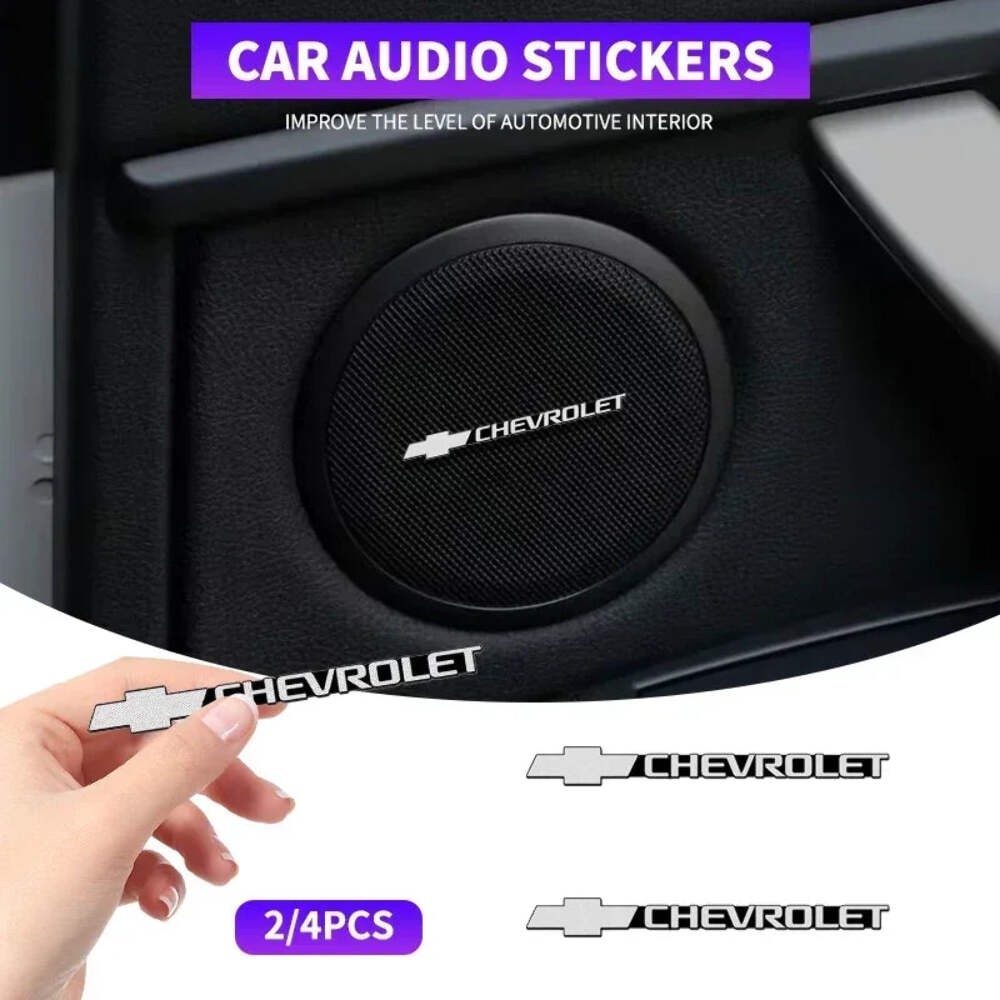 Chevrolet 3D Aluminum Sticker Decal Fit For Chevrolet Silverado Impala Malibu Eq