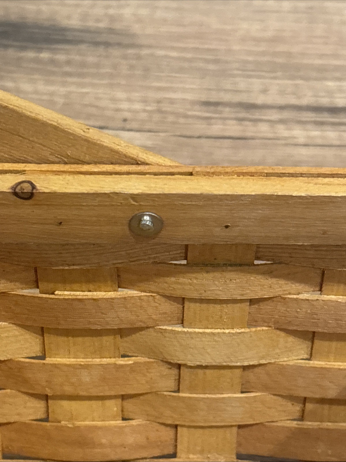 Rustic Home Decor Rectangular Handwoven 7" X 9” Medium Wood Basket