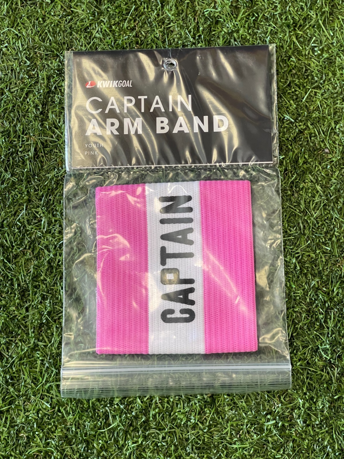 KwikGoal-CaptainArmBand Pink/White/Black Youth