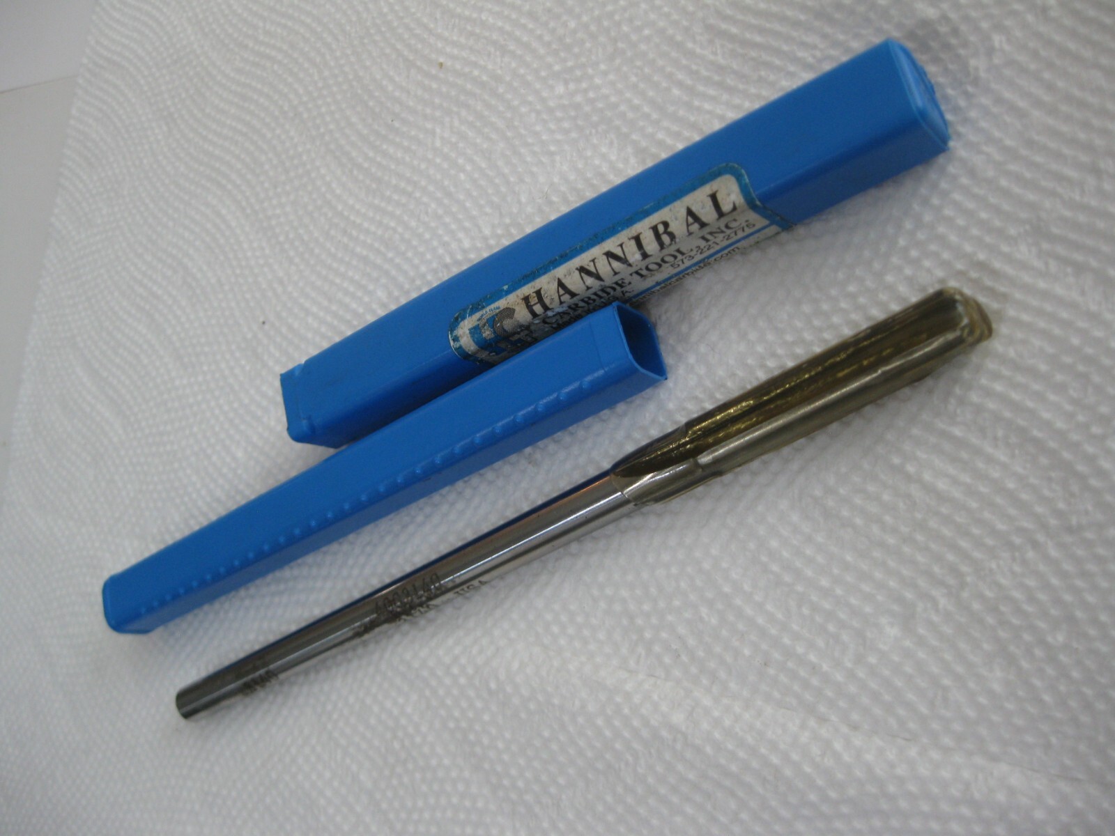 .3140" Carbide Tip Reamer, 4 Flute, 6" Overall Length, Hannibal Carbide