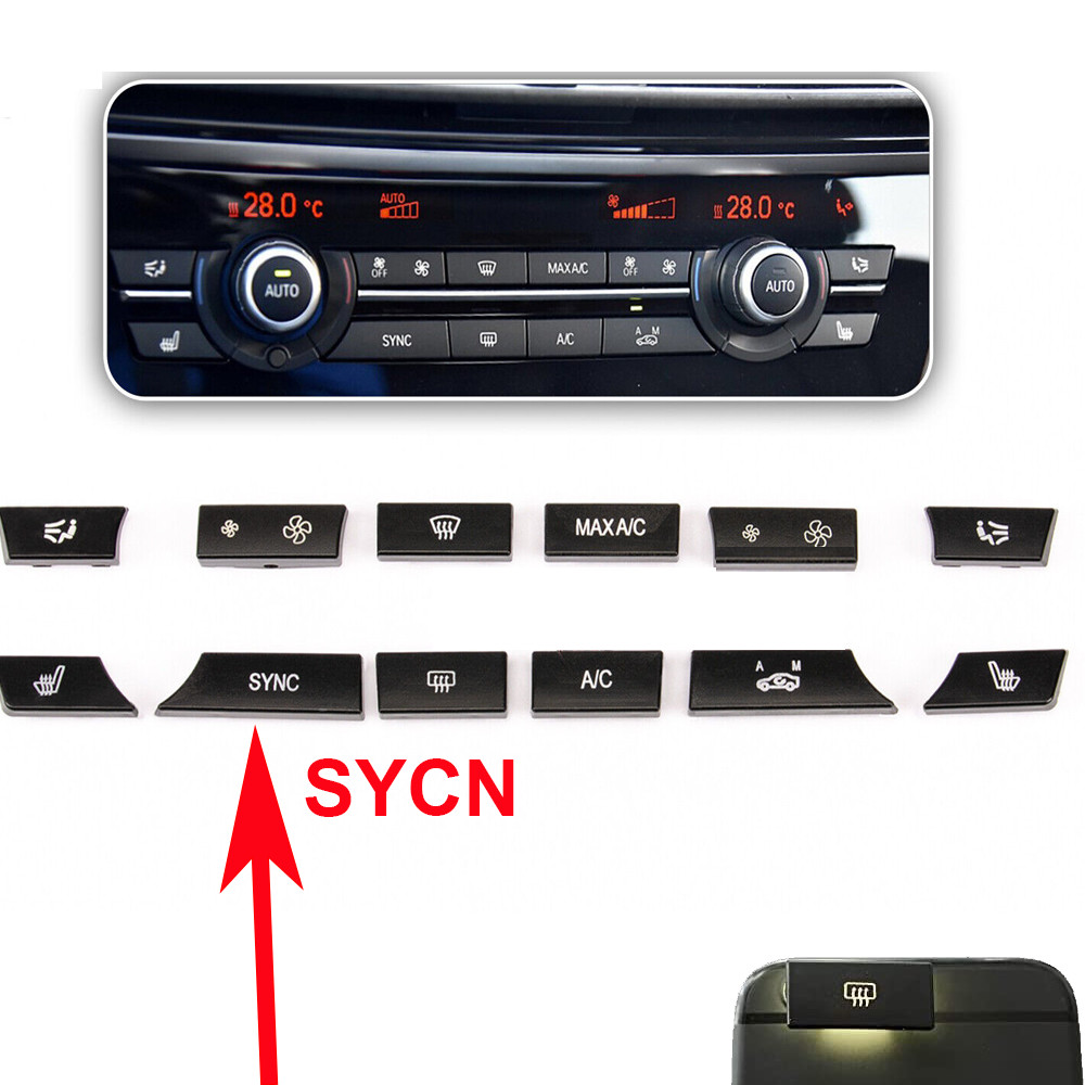SYCN Air Conditioner Control Buttons For BMW 5 6 7 Series F10 F01 F12 (12 pcs)