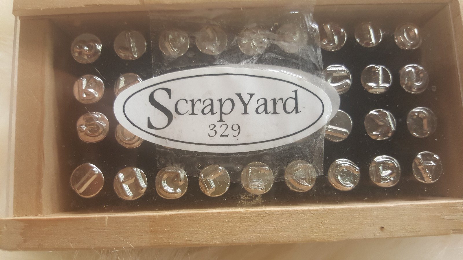 Scrapyard 329 Scrapbook Letter Number Stamp Punch 36 Pieces Crafts Journal NEW